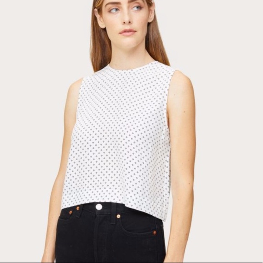 Jenni Kayne Silk Dot Button Back Shell